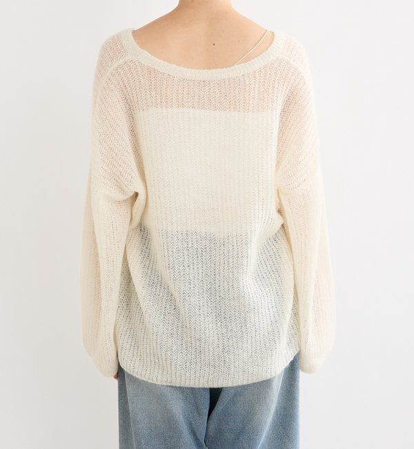  「【抜け感◎】ストール付アルパカルーズニット」|ニット・セーター|