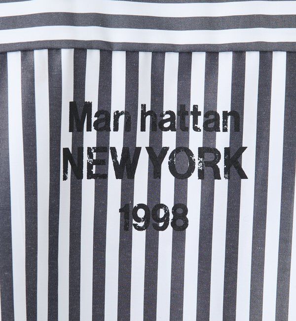  「【遊び心満載】バックプリント2WAYストライプシャツ」|シャツ・ブラウス|