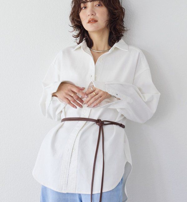  「【MONN.:.(モン)】クリアデニムシャツ」|シャツ・ブラウス|ホワイト