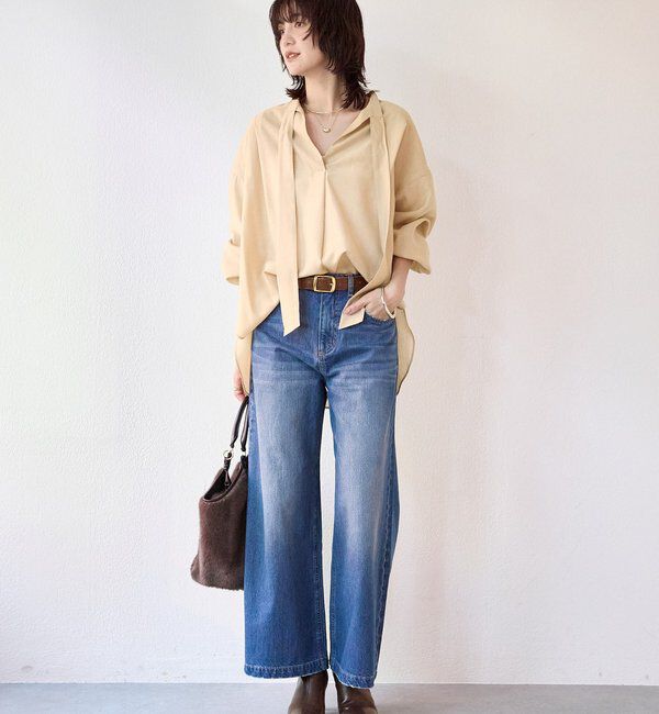  「【オンオフ使える】ナロータイブラウス」|シャツ・ブラウス|