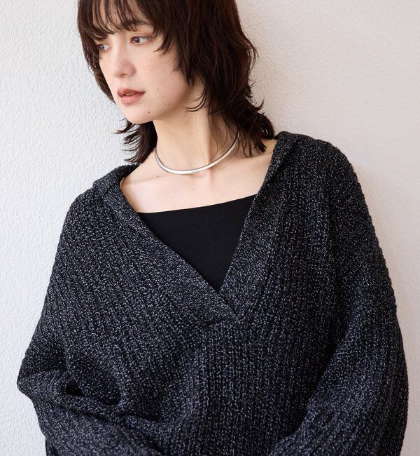  「【抜け感のある着こなしに】メランジスキッパーニット」|ニット・セーター|