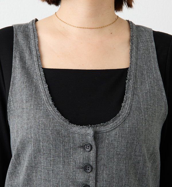  「【セットアップ対応可】ウーリーツイルジレ」|ベスト・ジレ|