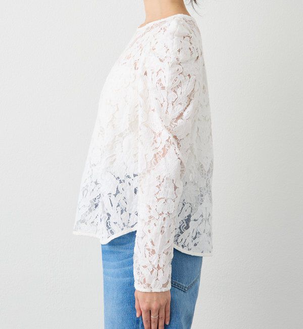 「【a Nice （ア ・ニース）】クラフトレースブラウス」|シャツ・ブラウス|