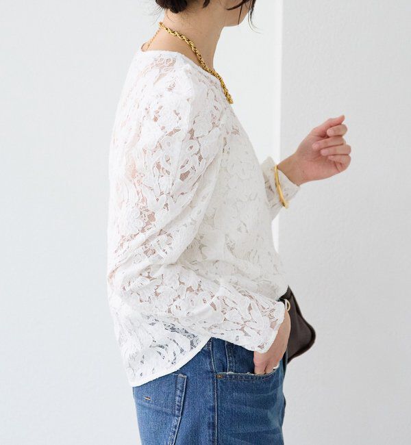  「【a Nice （ア ・ニース）】クラフトレースブラウス」|シャツ・ブラウス|