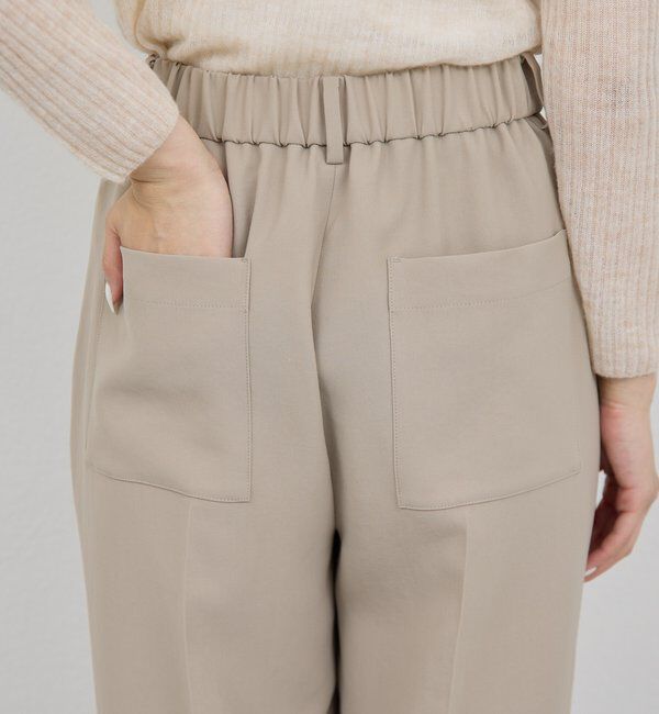 「【シワになりにくい】ジャージータックワイドパンツ」|チノ|