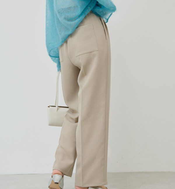  「【シワになりにくい】ジャージータックワイドパンツ」|チノ|