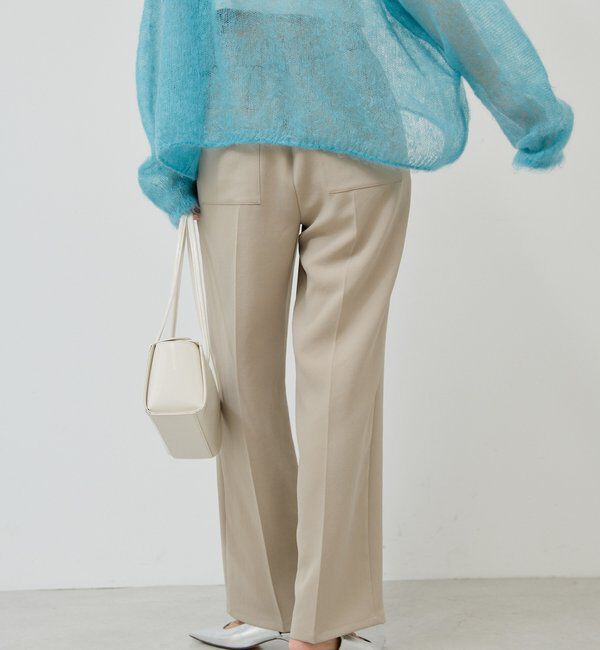  「【シワになりにくい】ジャージータックワイドパンツ」|チノ|