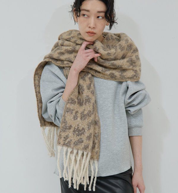  「レオパードジャガードストール」|マフラー|