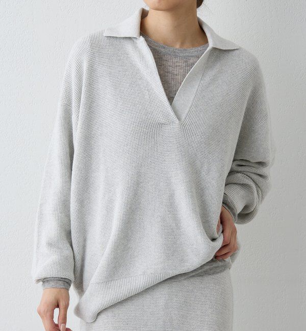  「【HERITANOVUM】ワッフルスッキパーニット」|ニット・セーター|