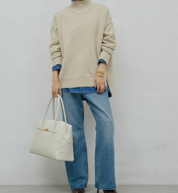  「【手洗い可】【全骨格対応】オーバータートルニット」|ニット・セーター|