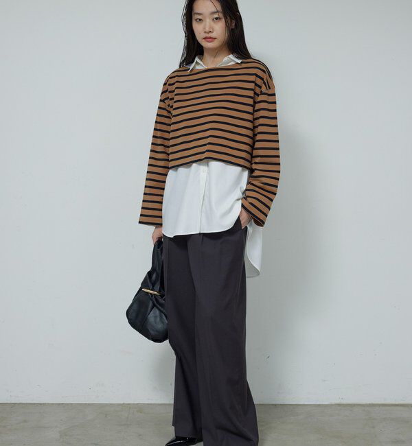  「【大人カジュアルの必需品】ボーダーバスクシャツ」|Tシャツ・カットソー|