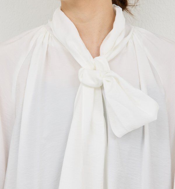  「【上品&times;華やか】【2way】ギャザーボウタイブラウス」|シャツ・ブラウス|