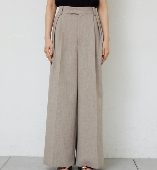  「【セットアップ対応】ダブルクロスワイドパンツ」|チノ|