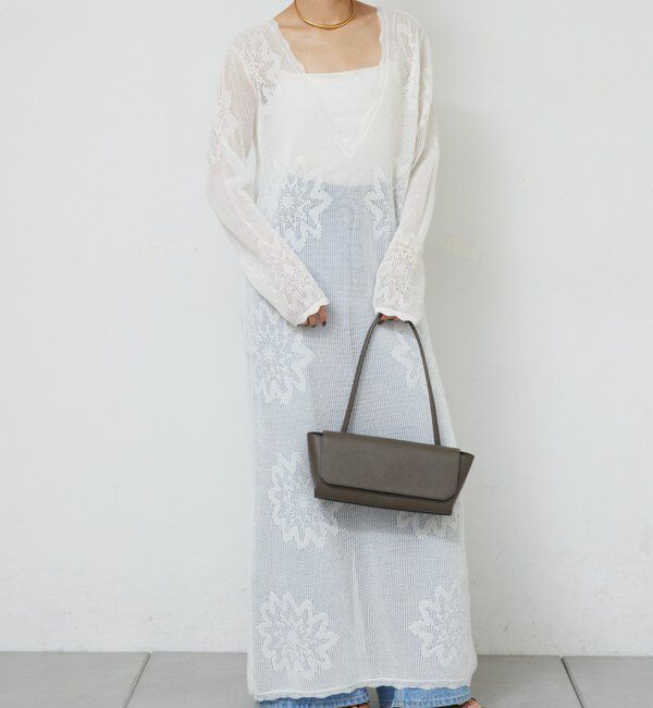  「【手洗い可】メッシュニットドレス」|ワンピース|