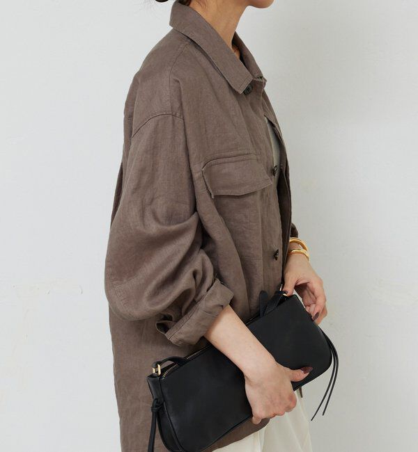  「リネンミリタリーシャツブルゾン」|ベスト・ジレ|