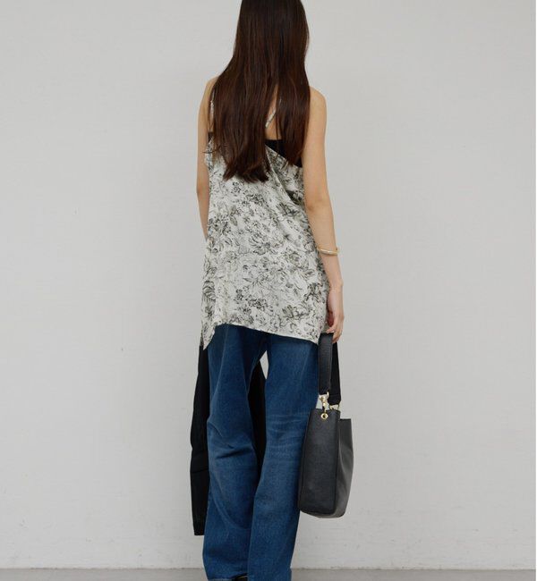  「【セットアップ対応】ボタニカルサテンキャミ」|シャツ・ブラウス|