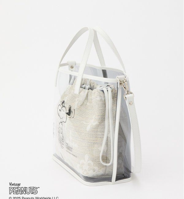  「【再値下げ】《PEANUTS&times;russetコラボ》クリアトート&times;巾着セットバッグ」|トートバッグ|