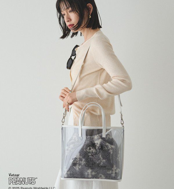  「【再値下げ】《PEANUTS&times;russetコラボ》クリアトート&times;巾着セットバッグ」|トートバッグ|
