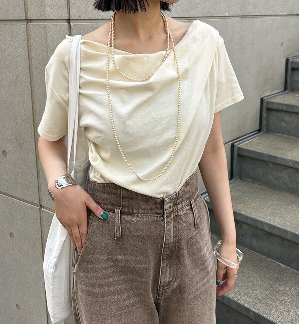  「【全骨格対応◎/6色展開】オフショルTシャツ」|Tシャツ・カットソー|