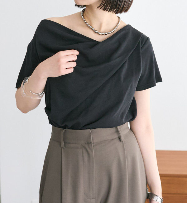  「【全骨格対応◎/6色展開】オフショルTシャツ」|Tシャツ・カットソー|