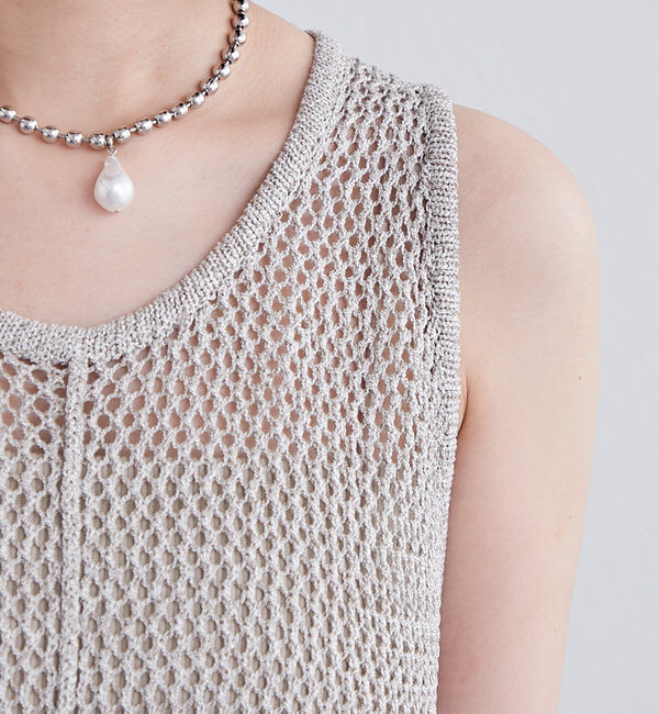  「メッシュニットタンクワンピース」|ワンピース|