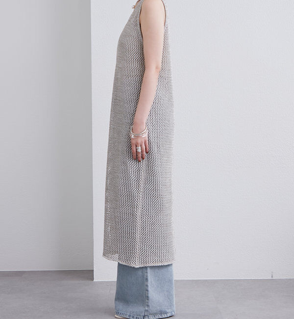  「メッシュニットタンクワンピース」|ワンピース|
