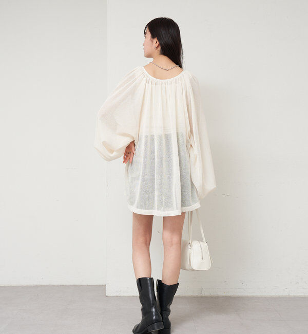  「メッシュリボンブラウス」|シャツ・ブラウス|