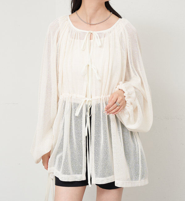  「メッシュリボンブラウス」|シャツ・ブラウス|