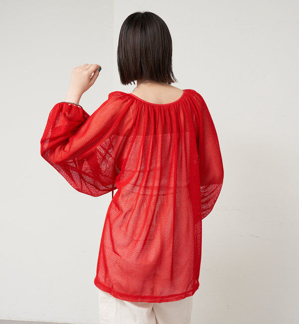  「メッシュリボンブラウス」|シャツ・ブラウス|
