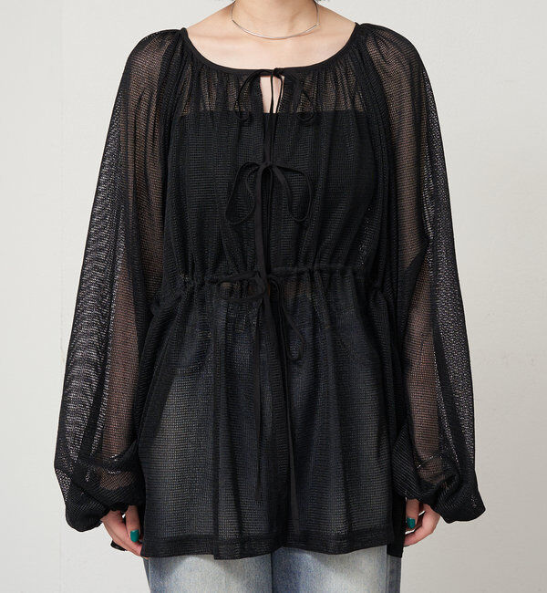  「メッシュリボンブラウス」|シャツ・ブラウス|