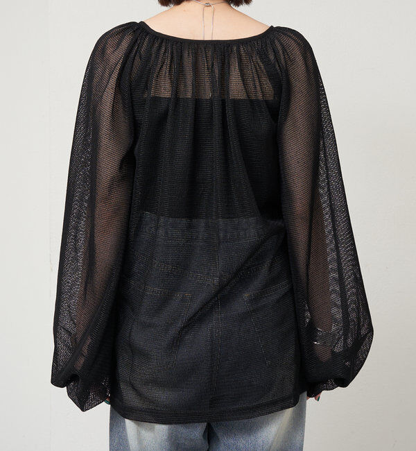  「メッシュリボンブラウス」|シャツ・ブラウス|