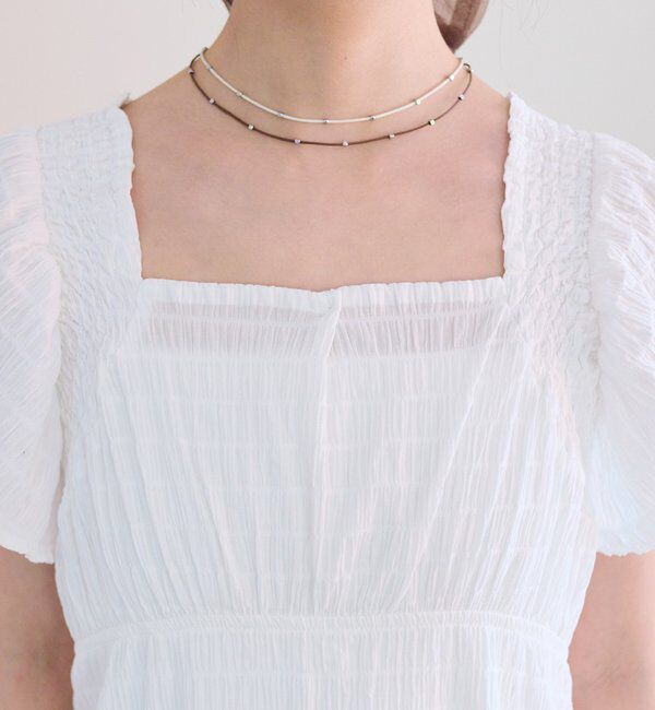  「シャーリングスクエアワンピース」|ワンピース|