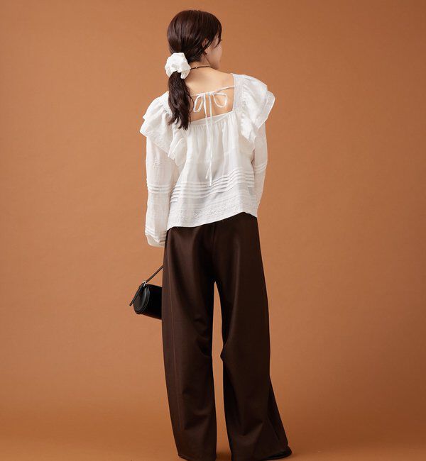  「ショルダーフリルブラウス」|シャツ・ブラウス|