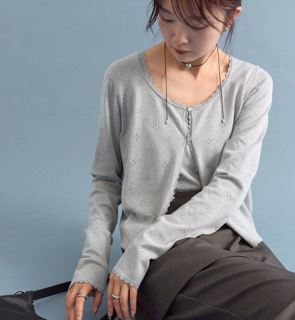  「針抜きニットカーデSET」|カーディガン|
