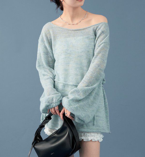  「MIXシアーボートニット」|ニット・セーター|