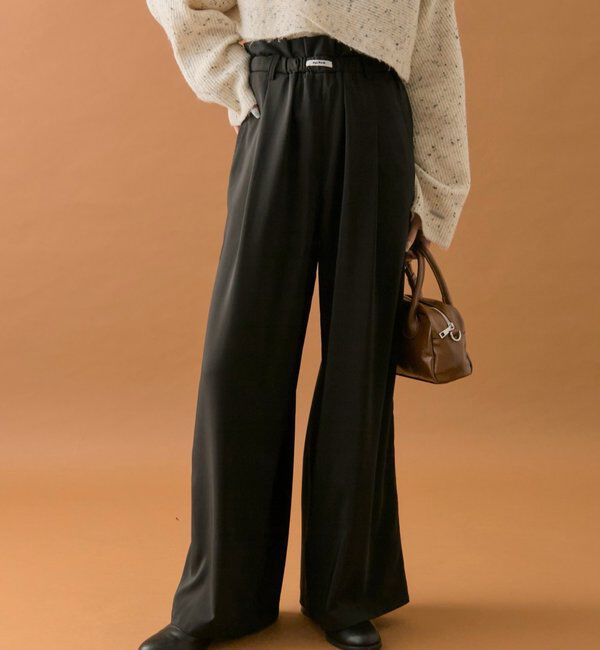  「【オールシーズン対応/WEB限定アイボリー】フリルイージーパンツ」|チノ|