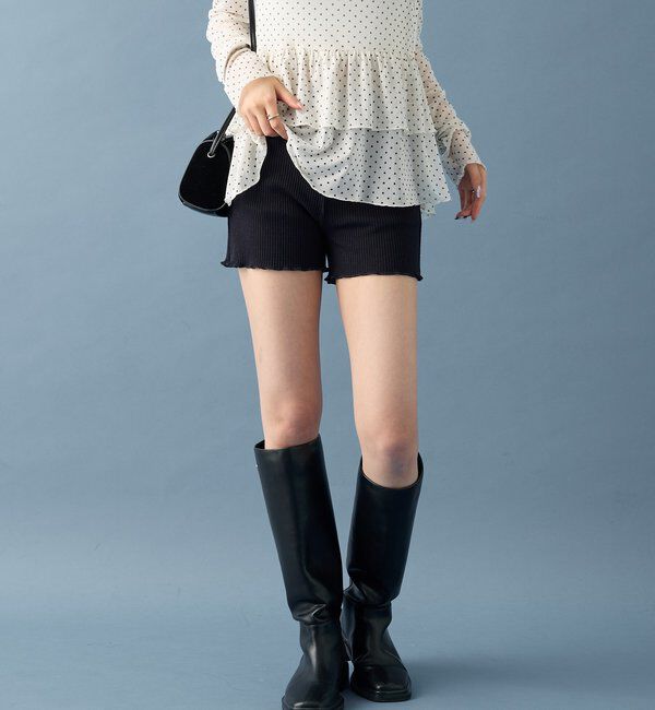  「【SETUPで着るのも◎】起毛リブショートパンツ」|チノ|