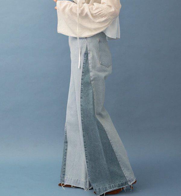  「パネル切替デニム」|デニム|