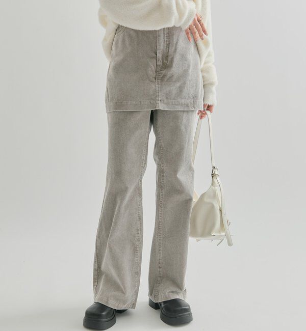  「レイヤードコーデュロイパンツ」|チノ|