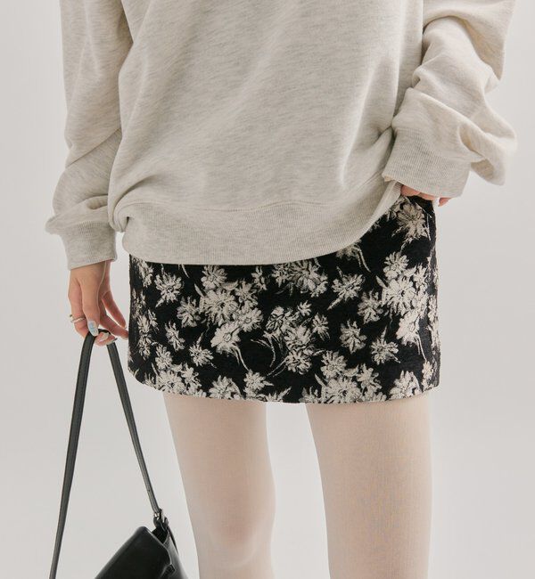  「ヴィンテージライク ミニスカパン」|チノ|ブラック