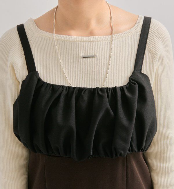  「ギャザービスチェSETワンピース」|ワンピース|