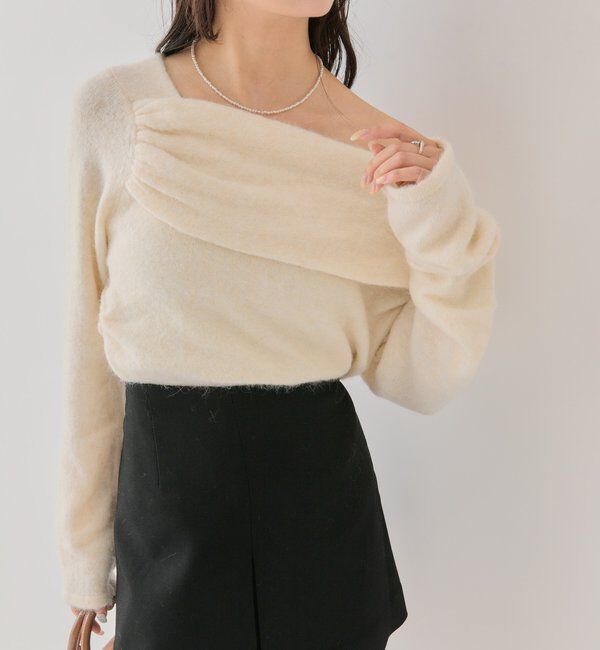  「ワンショルデザインニット」|ニット・セーター|