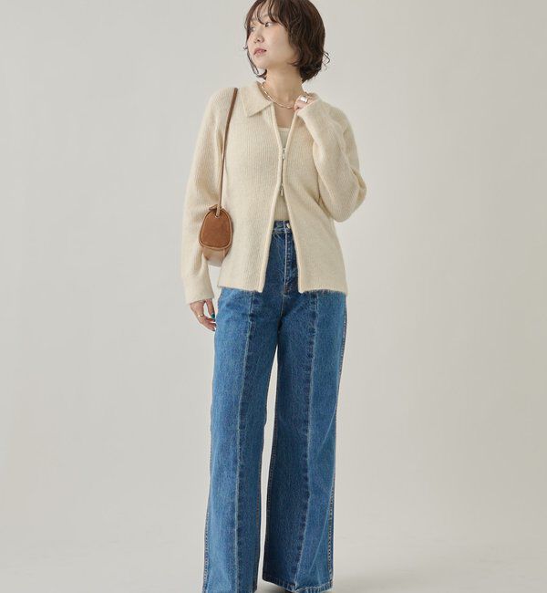  「ビスチェ付き ダブルＺＩＰカーディガン」|カーディガン|