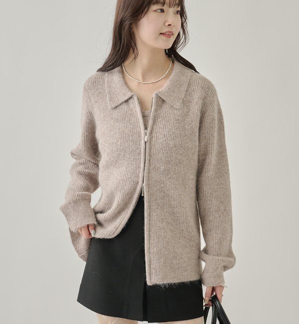  「ビスチェ付き ダブルＺＩＰカーディガン」|カーディガン|