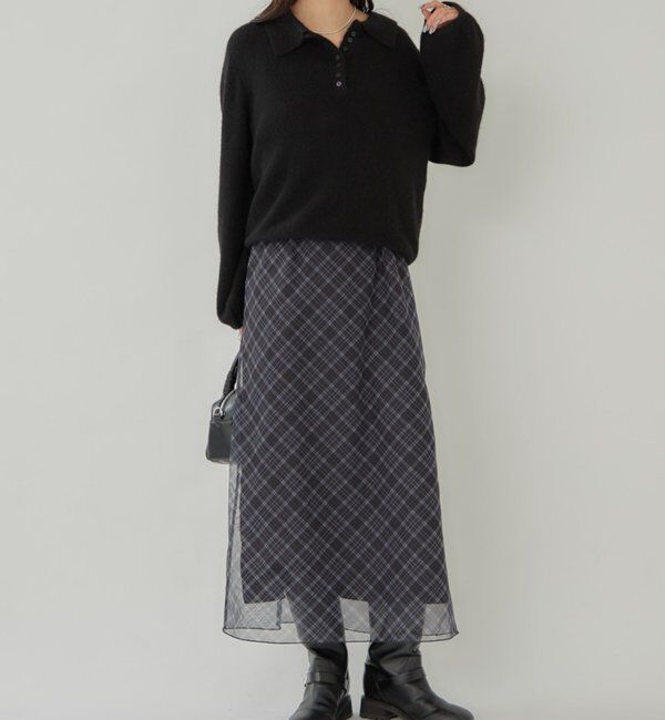  「襟付きロングスリーブニット」|ニット・セーター|