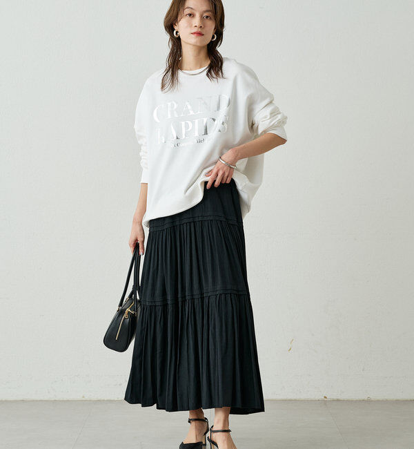  「【3サイズ展開】サテンティアードキャミワンピース」|ワンピース|