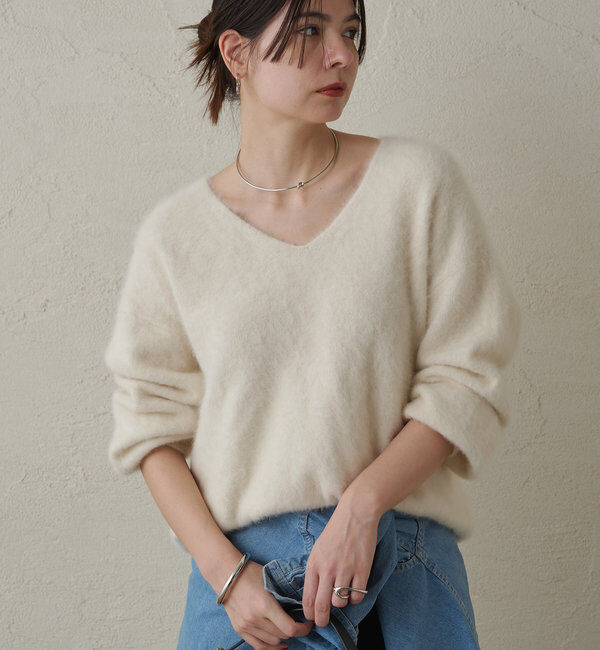  「FURカシミヤVニット」|ニット・セーター|