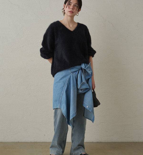  「FURカシミヤVニット」|ニット・セーター|