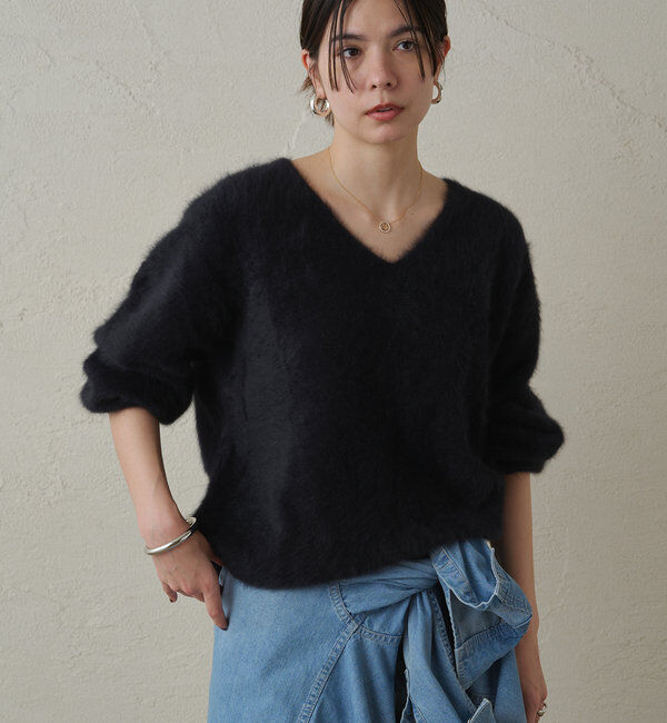  「FURカシミヤVニット」|ニット・セーター|