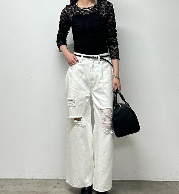  「ワイドデニムパンツ」|デニム|